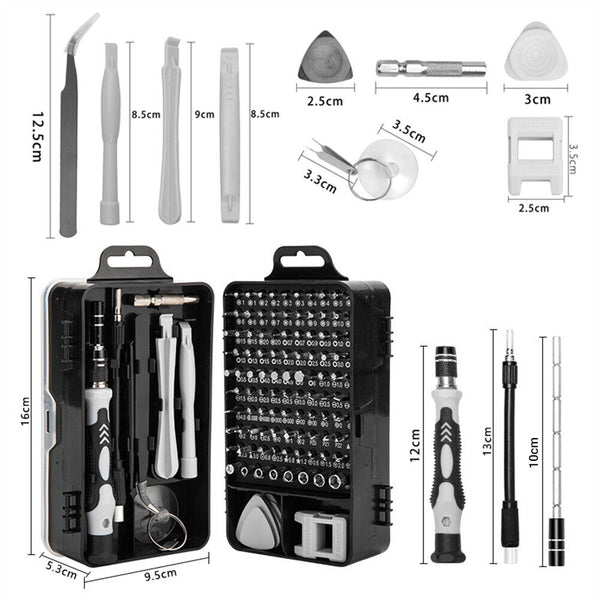 122 IN 1 Screwdriver Set Computer PC Phone Watch Repair Tool Kit HOT