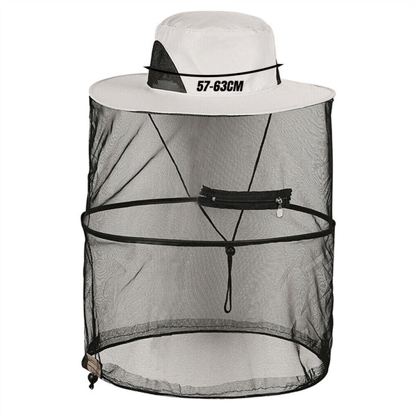 Mosquito Insect Head Net Mesh Protector Hat Fly Bee Bug Outdoor Fishing Camping