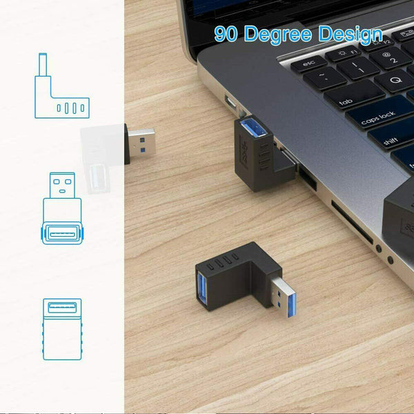 Angle Extension Extender 90 Degree USB 3.0 A male to female Adapter Connector