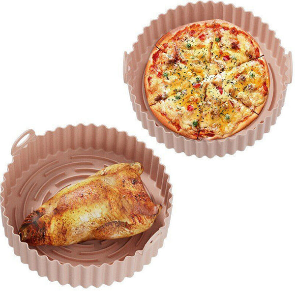 Tray Round Oven Baking Tray Reusable Liner Insert Dish for Air Fryer Basket Tray