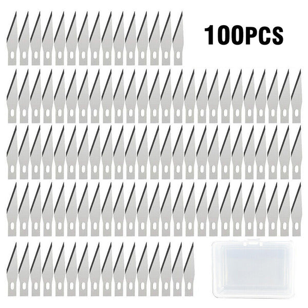 100x #11 Knife Replacement Blades For Exacto Carbon Steel Hobby Arts Craft Tool