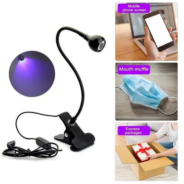 LED Nail Curing Light UV LED Light with Gooseneck Clamp Gooseneck USB Lamp