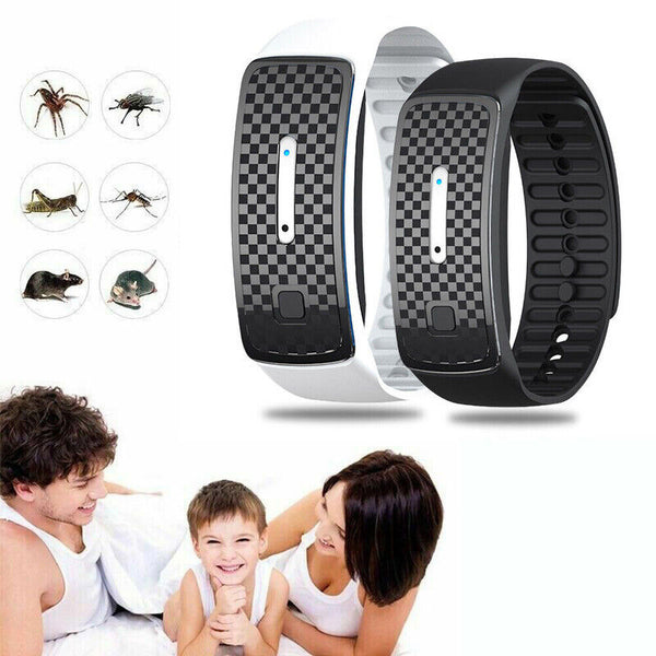 1-4xUltrasonic Anti-Mosquito Bracelet Bug Pest Repel Wrist Band Insect Repellent
