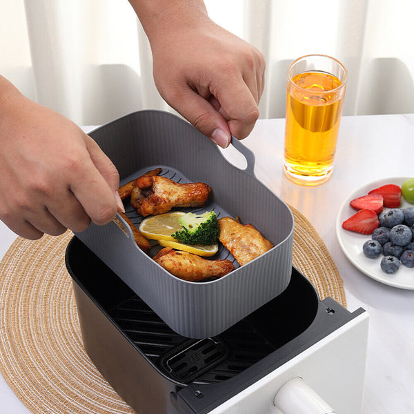 Liner Non-Stick Reusable Baking Tray For Air Fryer Silicone Basket AU