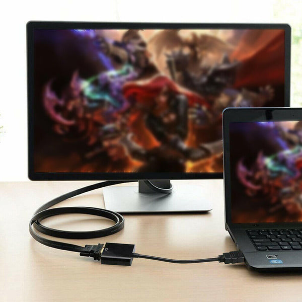 1080P HDMI Male to VGA Female Video Cable Cord Converter Adapter For Monitor PC