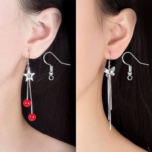 100/200PCS Sterling Silver Hooks Hypoallergenic Ear Wires DIY Earrings Jewelry