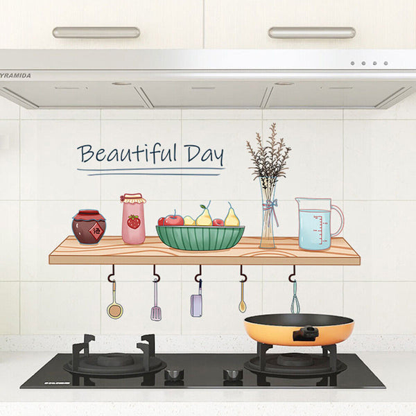 Kitchen Desk Home Decor Transparent Backsplash Waterproof Oil Proof Wall Sticker