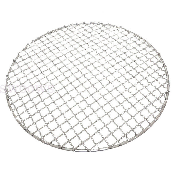 3pcs BBQ Steel Grill Mesh Fish Meat Round Net Barbecue Camping Outdoor Mat Pad