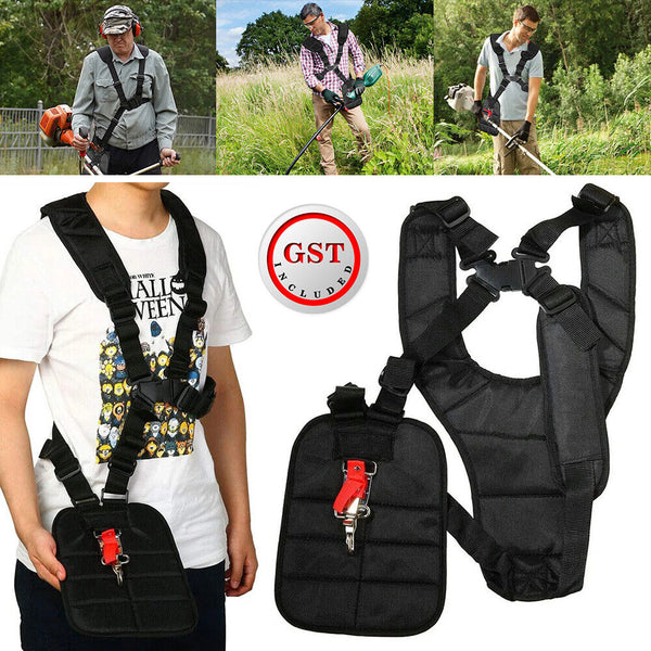 Double Shoulder Strap Harness For Brushcutter Whipper Snipper Trimmers Universal