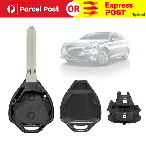 2 Button Key Remote Case Shell For Toyota Rav4 Corolla Camry Prado Hilux