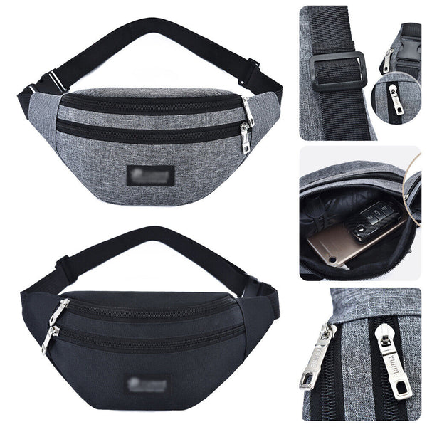 Running Hiking Travel Sport Bum Bag Waterproof Money Belt Phone Waist Zip Pouch