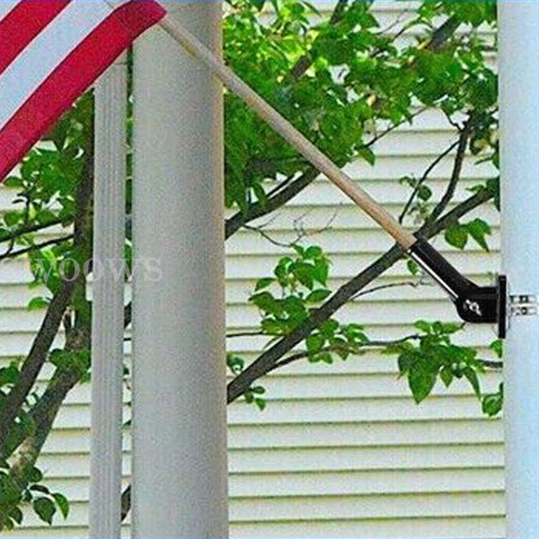 Flag Pole Holder Mounting Bracket Adjustable Flagpole Rod Hitch Bracket