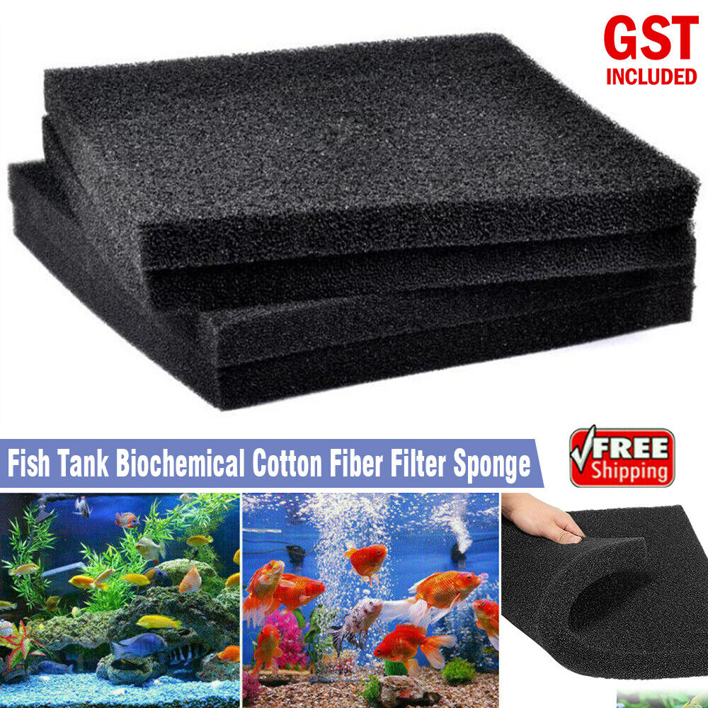 Aquarium Filter Foam Fish Tank Pond Sump Filter Cotton Fine Media Sponge Pad AU