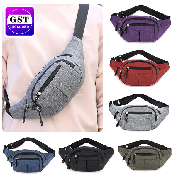 Unisex Waist Bum Bag Men Women Fanny Pack Holiday Travel Money Belt Pouch Wallet