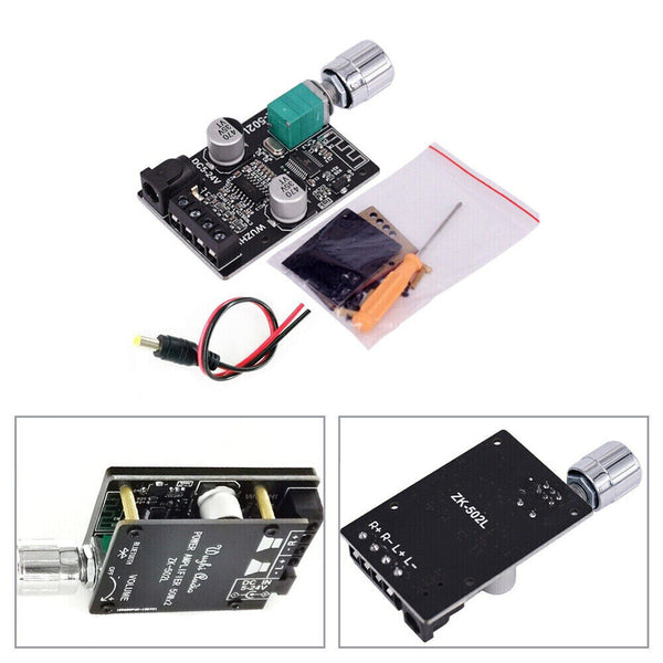 MINI Bluetooth 5.0 Wireless Audio Digital Power Amplifier Stereo Board Amp AU