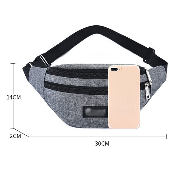 Running Hiking Travel Sport Bum Bag Waterproof Money Belt Phone Waist Zip Pouch