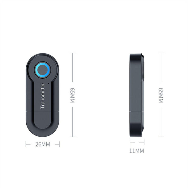 Wireless Bluetooth 5.0 Transmitter Stereo Audio Adapter Sender for TV PC Speaker