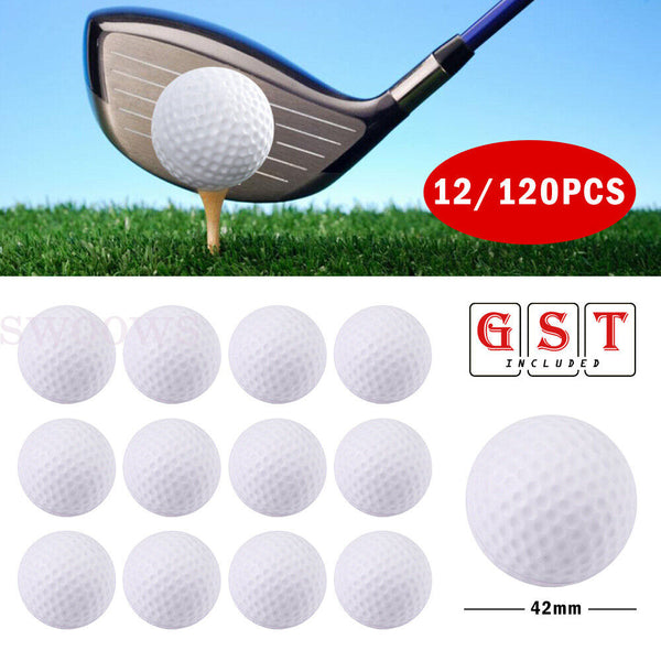 Up to 120PCS White Pratice Golf Balls Practice Grade Indoor Outdoor Training