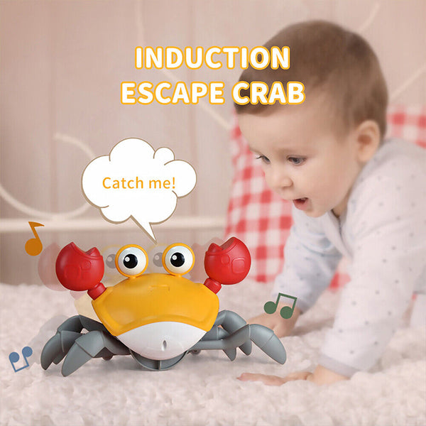 Music Crawling Crab Electric Baby Toy Kids Toddler Interactive Toys LED Light Up