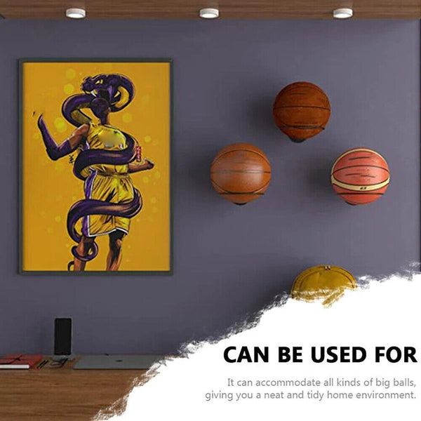 1-3x Sports Ball Holder Basketball Display Storage Rack Garage Wall Mounted AU