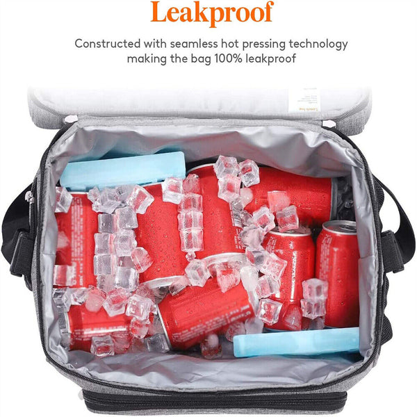 Outdoor Portable Lunch Bag Thermal Insulated Food Container Cooler Bag26x19x21CM