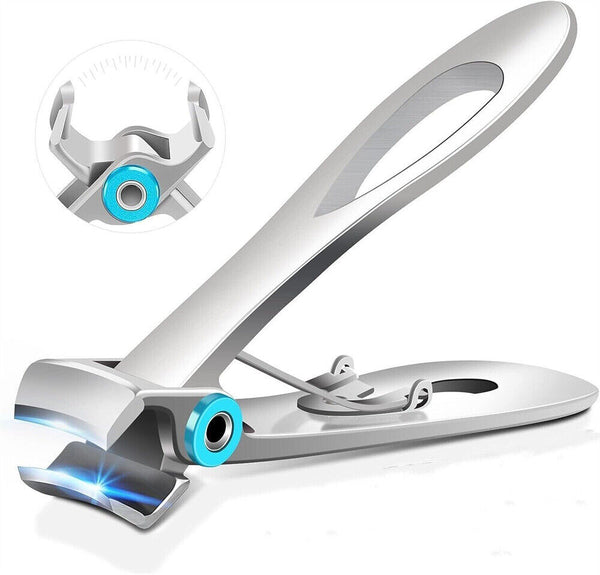 Men Women Stainless Steel Thick Nail Clipper Finger Toe Cutter With Metal Case