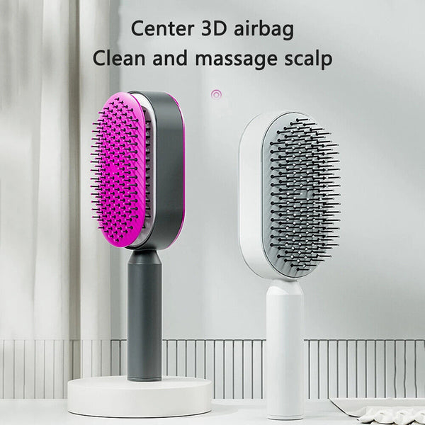 New Hair Brush Self-cleaning Air Cushion Comb Comfortable for Salon Hairdress AU