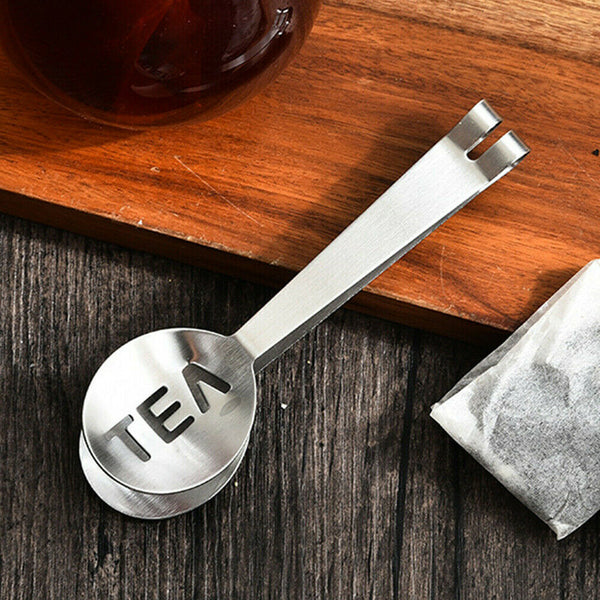 Tool Tea Bag Drying Decorative Kitchen Stainless Steel Teabag Squeezer Tongs
