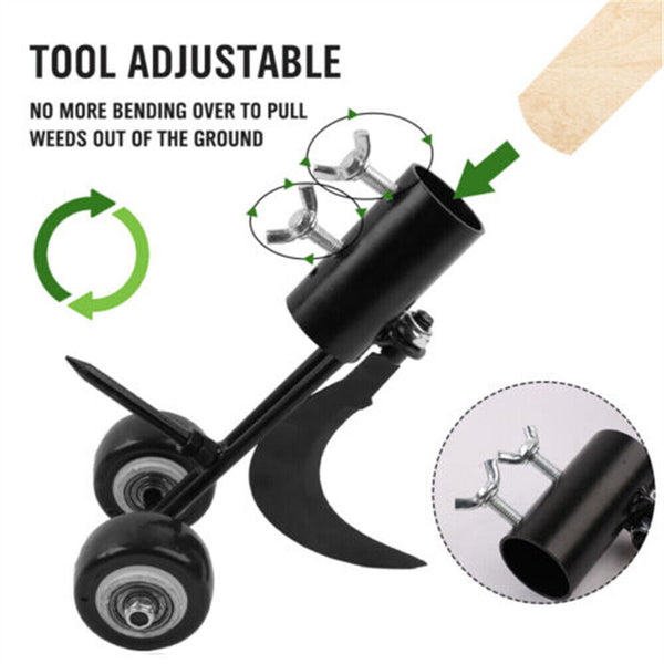 Weed Puller Tool with Wheels, Stand Up Weeding Tools for Garden Patio Backyard