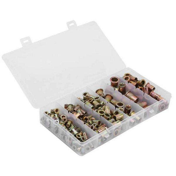 150PC Rivet Nut Nutsert Assortment Tool Thread Insert Set Kit M3 M4 M5 M6 M8 M10