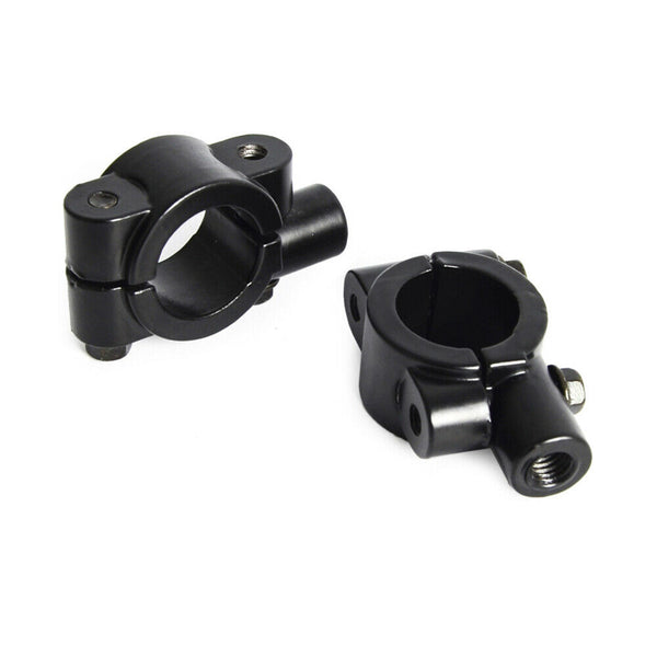 Universal Motorcycle Handle Bar Mirror Mount Holder Clamp Adaptor 7/8“Black 8mm