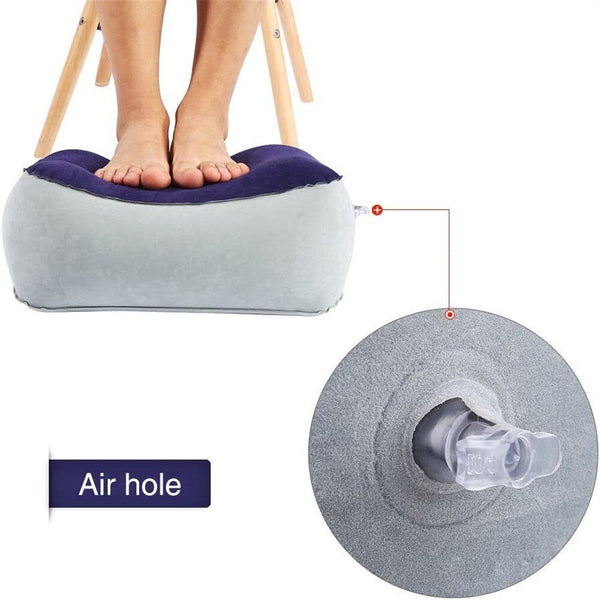 Travel Inflatable Foot Rest Air Pillow Cushion Office Home Leg Footrest Relax AU