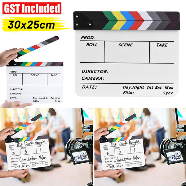 Clapperboard Clapper Board TV Movie Slate Colorful Clapboard Clapper Board Film