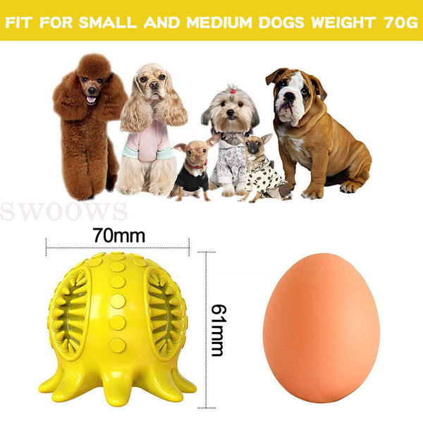 Squeaky Dog Tooth Cleaning Chew Ball Durable Rubber Tough Toys For Dogs AU New