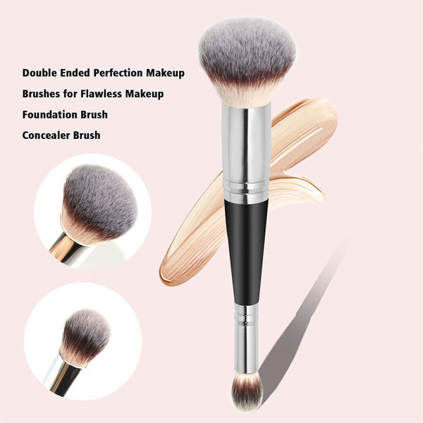 Professional Double Ended Makeup Brush Foundation Blusher Cosmetic Make Up Brush