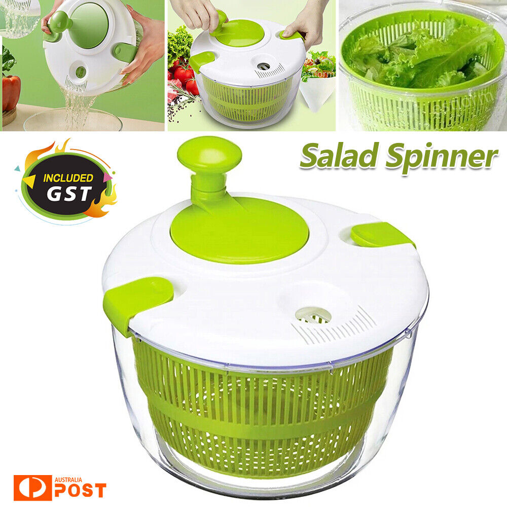 Salad Spinner Vegetable Lettuce Salad Leaves Washer Dryer Serving Bowl Container