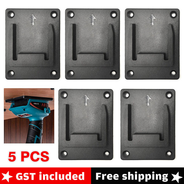 5x Slots Tool Holder For Bosch/Makita Bracket 18V Lithium Battery Machine Rack