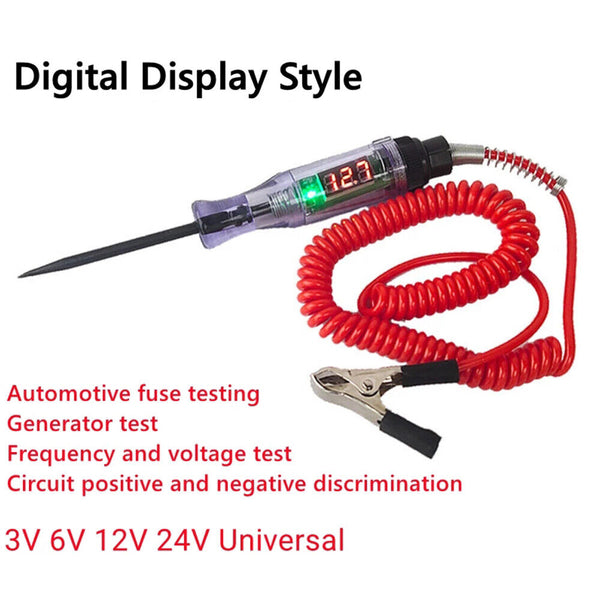 6-24V Digital Electric Circuit LCD Tester Test Light Car Truck Voltage Probe Pen