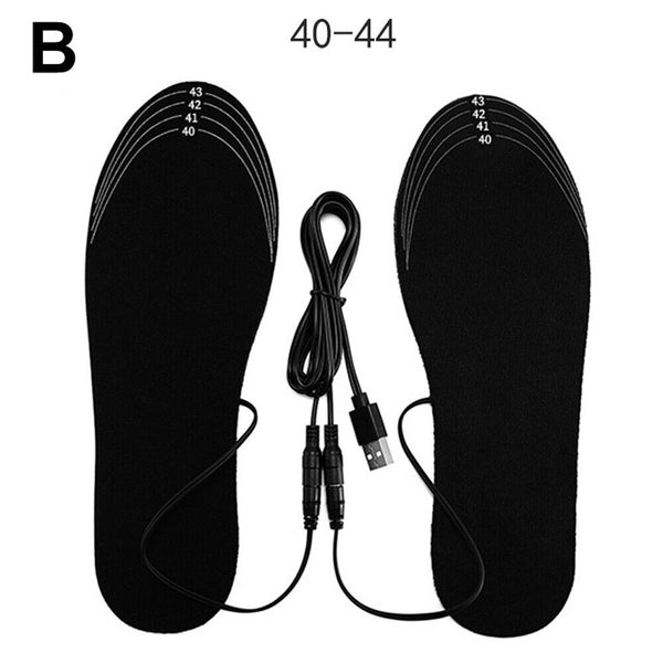 USB Electric Heated Shoe Insoles Feet Heater Foot Winter Warmer Pads Warm Socks