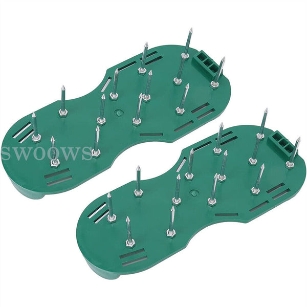 1 Pair Garden Lawn Aerator Spike Spiked Shoes Triple Bulk Stramps Seeding Farm