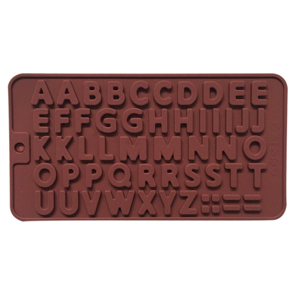 Alphabet Letters Chocolate Mold Ice Tray Silicone Cake Icing Fondant Mould AU