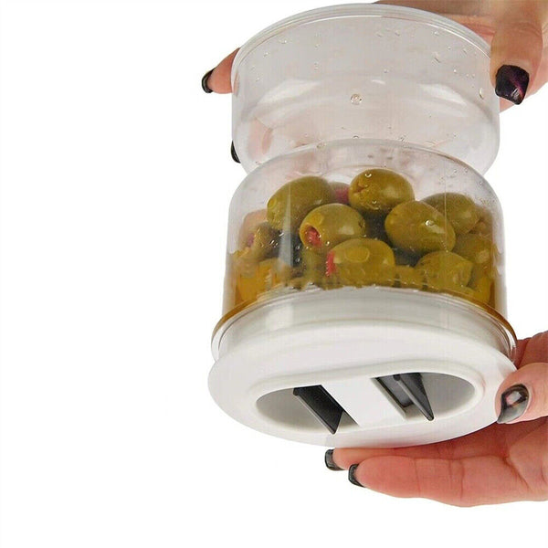 Pickle Jar Hourglass Can Dry Wet Separate Flip Airtight Food Storage Container