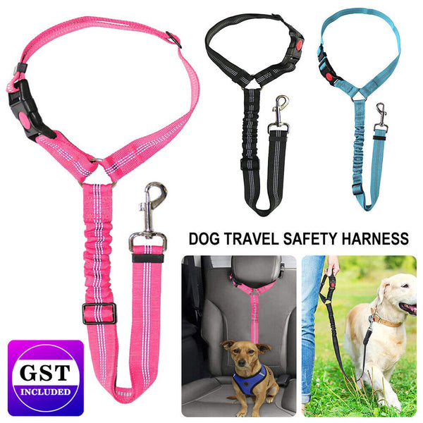 Headrest Anti Shock Pet Dog Car Seat Belt Bungee Lead Travel Safety Harness