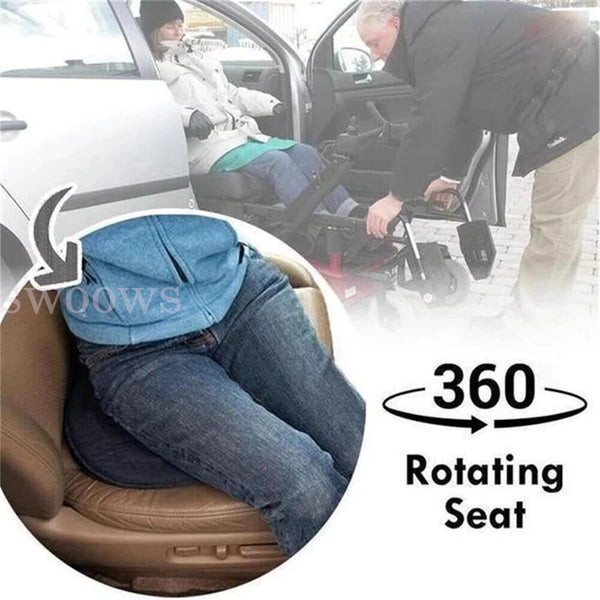 Portable Car Seat Cushion Rotation 360° Swivel Mobility Aid Moving Car Chair Pad