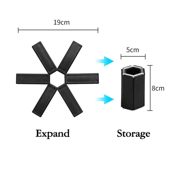 1-4PC Creative Folding Heat Insulation Pad Placemats Foldable Bowl Cup Pad AU