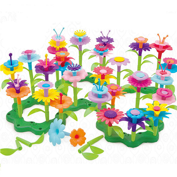 46/98/148PCS Flower Garden Building Toys Children DIY  Build Bouquet Sets Gift