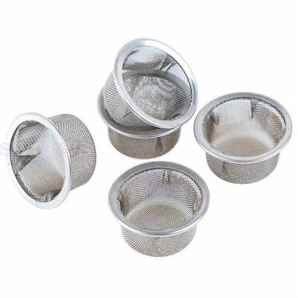 20pcs Reusable STAINLESS STEEL PIPE BOWL SCREEN GAUZE FILTER MESH RING 16mm