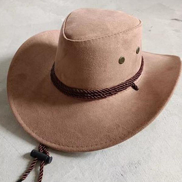 Cowboy Hat Unisex Faux Leather Sunhat Wild Brim Panama Hat Visor Hats Fashion AU