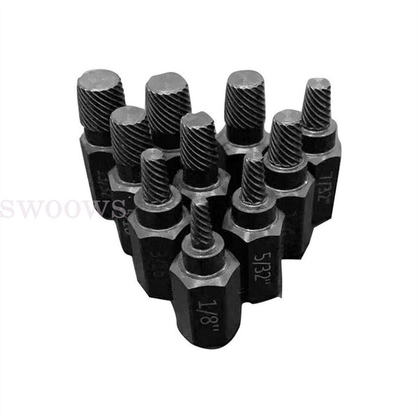 10X Damaged Screw Extractor Set Easy Out Broken Drill Bit Remover Kit Speed Out