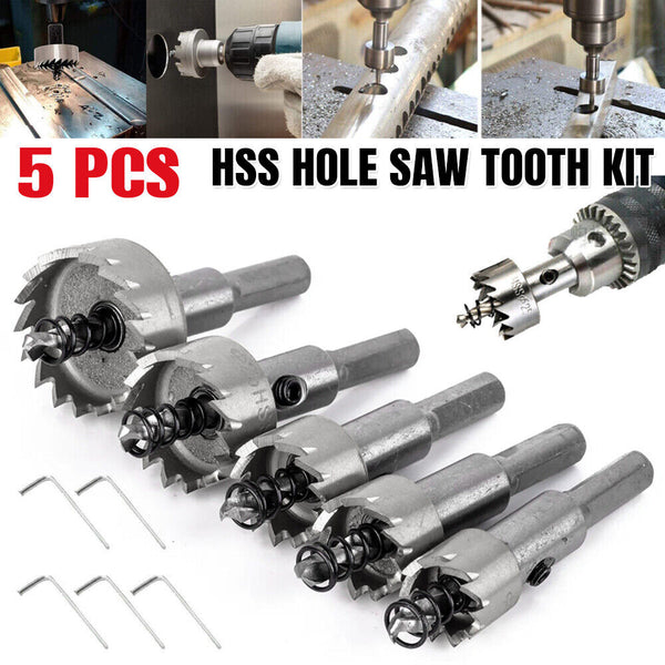 HSS Hole Saw Tooth Kit HSS Stainless Steel Drill Bit Set Cutter for Metal Wood